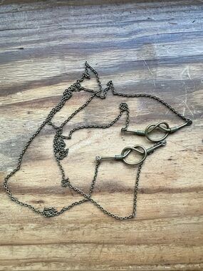 Erica Weiner Brass Pretzel Knot Necklace